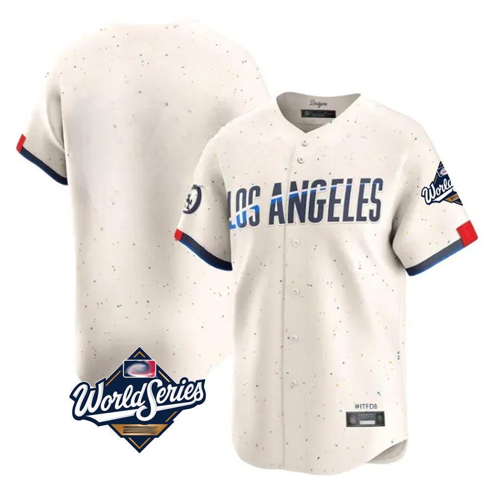 Los Angeles Dodgers Blank Player Cream KLUNKIM City Connect Limited Home World Series Stitched Jerseys