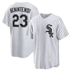 Chicago White Sox #23 Andrew Benintendi White-Black KLUNKIM Home Official Player Jersey