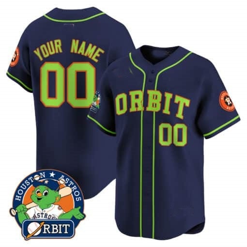 Custom Houston Astros Orbit Patch Vapor Premier Limited Jersey ¨CNavy 2 KLUNKIM