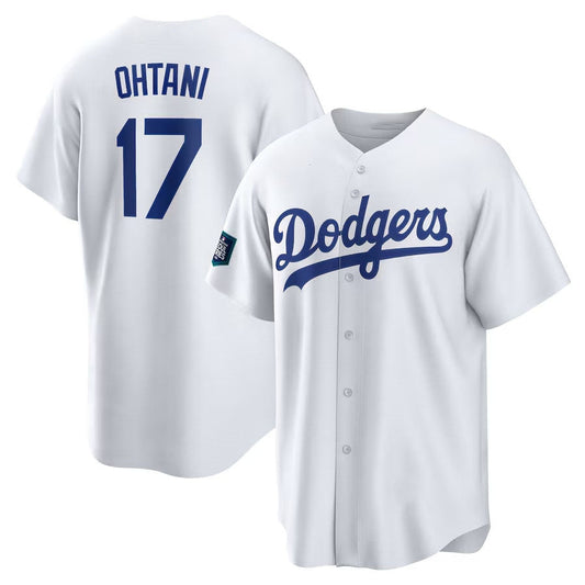 Los Angeles Dodgers #17 Shohei Ohtani 2024 World Tour Seoul Series Home Replica Player Jersey - White Stitches Baseball Jerseys