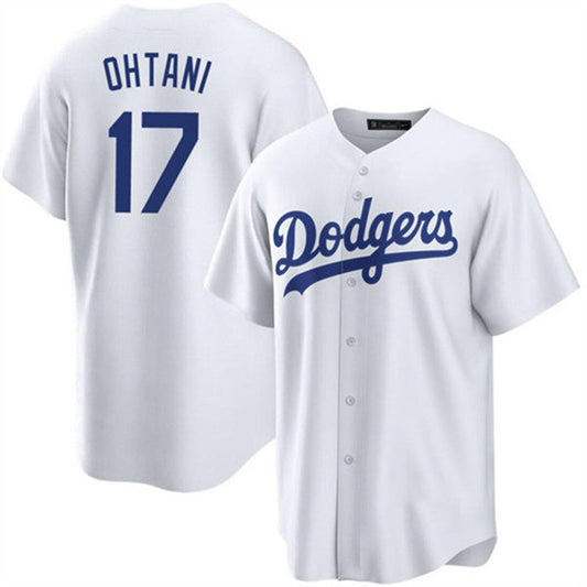 Los Angeles Dodgers #17 Shohei Ohtani White Home Authentic Patch Jersey Baseball Jerseys