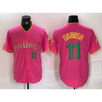 San Diego Padres #11 Yu Darvish Pink KLUNKIM Player Number Fashion Jersey