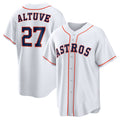 Houston Astros #27 Jose Altuve White KLUNKIM Home Replica Player Name Jersey