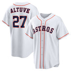 Houston Astros #27 Jose Altuve White KLUNKIM Home Replica Player Name Jersey