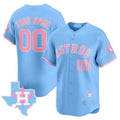 Custom Houston Astros Bubblegum Blue KLUNKIM Vapor Premier Limited Jersey - All Stitched