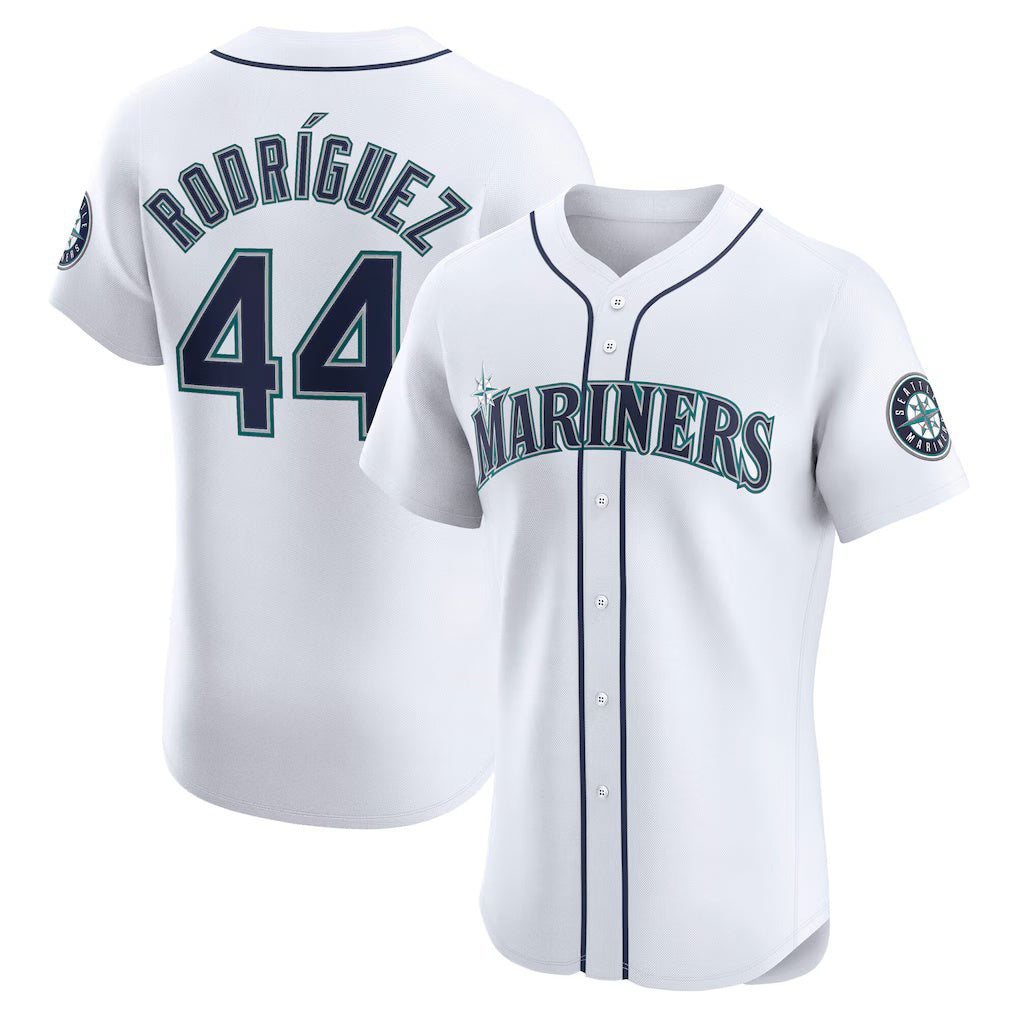 Seattle Mariners #44 Julio Rodr¨ªguez White KLUNKIM Home Elite Jersey