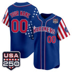 Custom Seattle Mariners America 250 Edition Vapor Premier Limited Royal KLUNKIM Stitched Jerseys