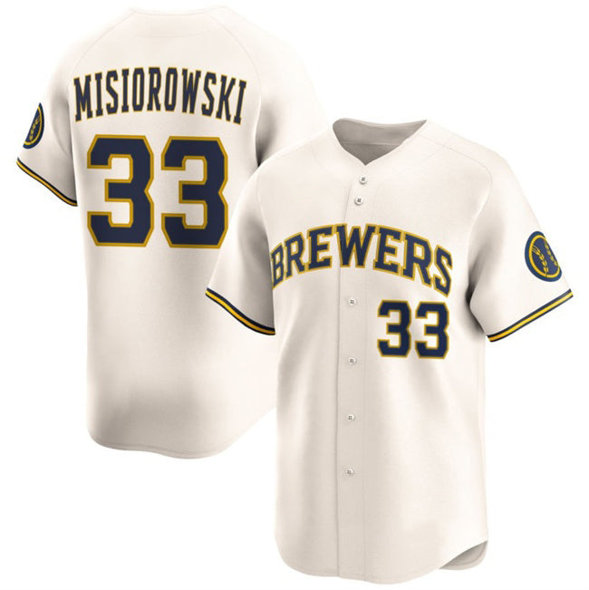 Milwaukee Brewers #33 Jacob Misiorowski Cream KLUNKIM 2025 Limited Stitched Jersey