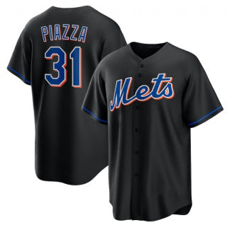 New York Mets #31 Mike Piazza Black KLUNKIM 2022 Cool Base Stitched Jersey