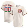 Custom Chicago Cubs Mexico Vapor Premier Limited Jersey ¨C Cream KLUNKIM