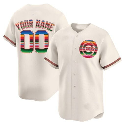 Custom Chicago Cubs Mexico Vapor Premier Limited Jersey - Cream KLUNKIM