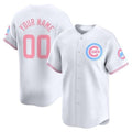 Custom Chicago Cubs Bubblegum Pink Vapor Premier Limited Jersey ¨C White KLUNKIM