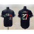 Houston Astros #27 Jose Altuve Black KLUNKIM Mexico With World Serise Champions Patch Cool Base Stitched Jersey 2