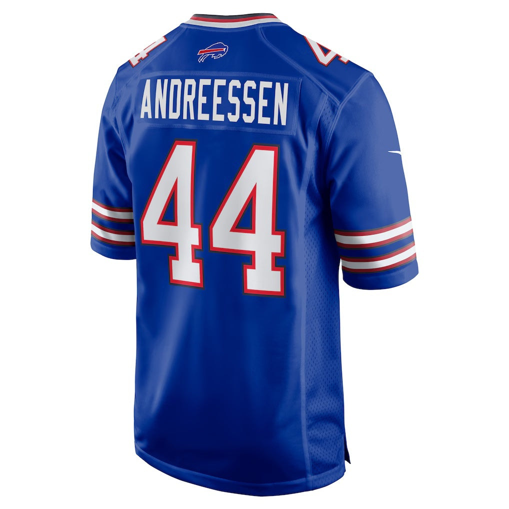 B.Bills #44 Joe Andreessen Royal KLUNKIM Game Jersey