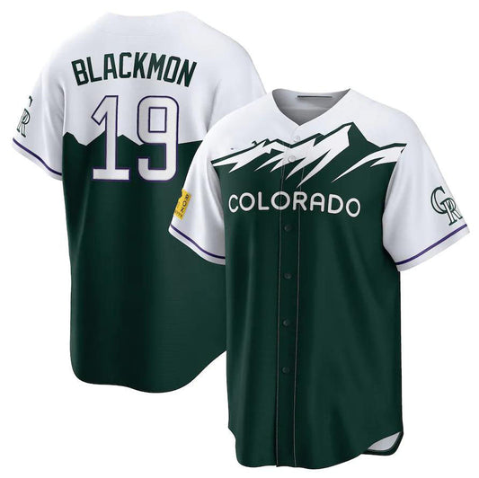 Colorado Rockies #19 Charlie Blackmon Green Home Replica Player Name Jersey Baseball Jerseys