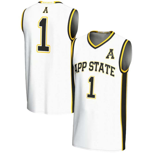 #1 A.State Mountaineers GameDay Greats Unisex Lightweight Basketball Jersey - White Stitched American College Jerseys