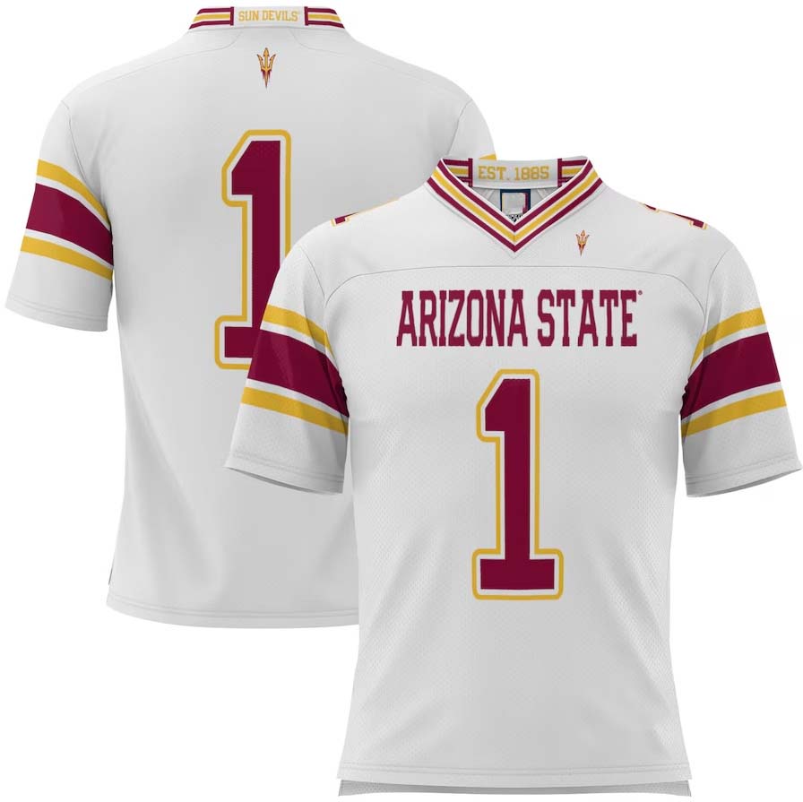 #1 A.State Sun Devils GameDay Greats Football Jersey - White Stitched American College Jerseys