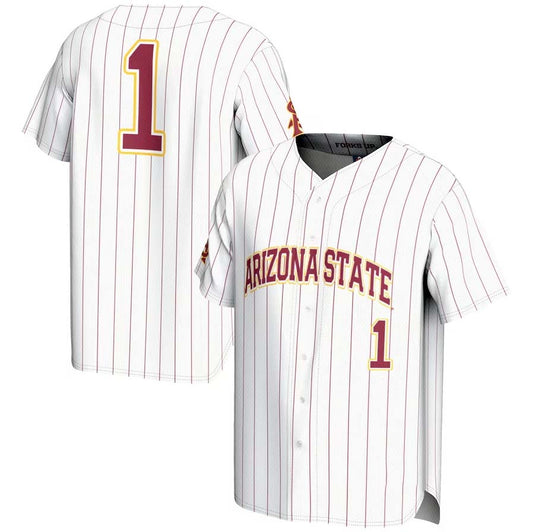 #1 A.State Sun Devils GameDay Greats Lightweight Baseball Jersey - White Stitched American College Jerseys