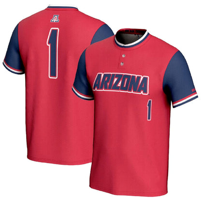 #1 A.Wildcats GameDay Greats Unisex Lightweight Softball Fashion Jersey - Red/Navy Stitched American College Jerseys