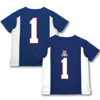 #1 A.Wildcats Garb Toddler Football Jersey - Blue Stitched American College Jerseys