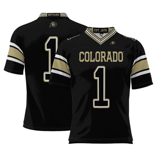 #1 C.Buffaloes GameDay Greats Endzone Football Jersey - Black American College Jerseys