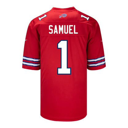 B.Bills #1 Curtis Samuel Red Game Player Jersey Football Stitched American Jerseys