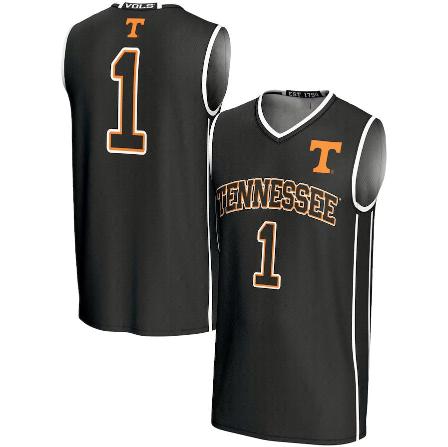 #1 T.Volunteers GameDay Greats Lightweight Basketball Jersey - Black College Jerseys