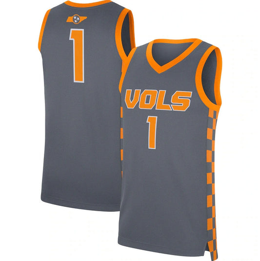 #1 T.Volunteers Replica Jersey - Gray College Jerseys