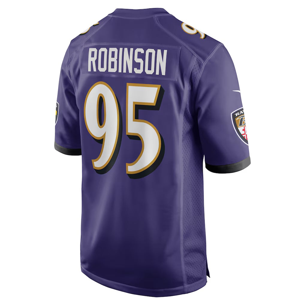 B.Ravens #95 Tavius Robinson Purple KLUNKIM Team Game Jersey