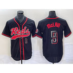 Cincinnati Reds #9 Matt McLain Number Black KLUNKIM 2023 City Connect Cool Base Stitched Jerseys