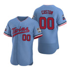 Custom Minnesota Twins Light Blue KLUNKIM Stitched Flex Base Jersey