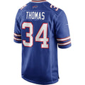 B.Bills #34 Thurman Thomas Royal KLUNKIM Game Retired Player Jersey