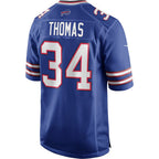 B.Bills #34 Thurman Thomas Royal KLUNKIM Game Retired Player Jersey
