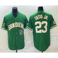 San Diego Padres #23 Fernando Tatis Jr Green KLUNKIM Cool Base Stitched Jersey 2