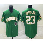 San Diego Padres #23 Fernando Tatis Jr Green KLUNKIM Cool Base Stitched Jersey 2