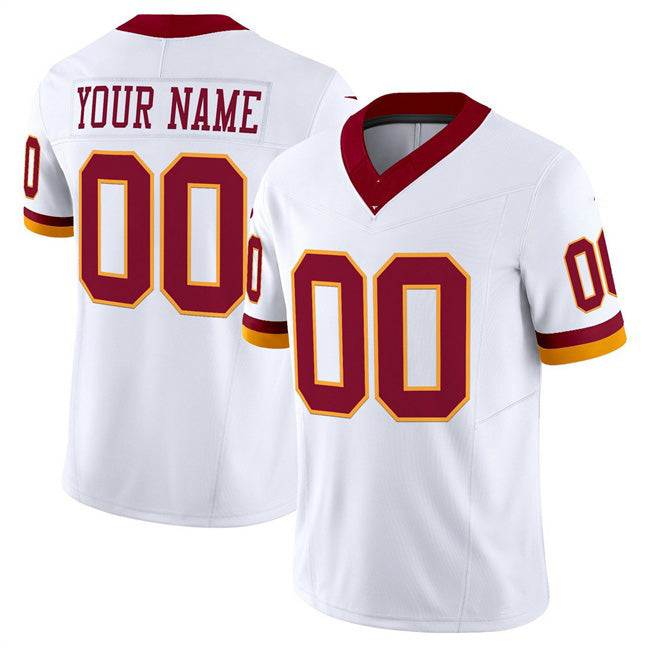 Custom W.Commanders Active Player White KLUNKIM 2025 F.U.S.E. Throwback Vapor Limited Stitched Jersey