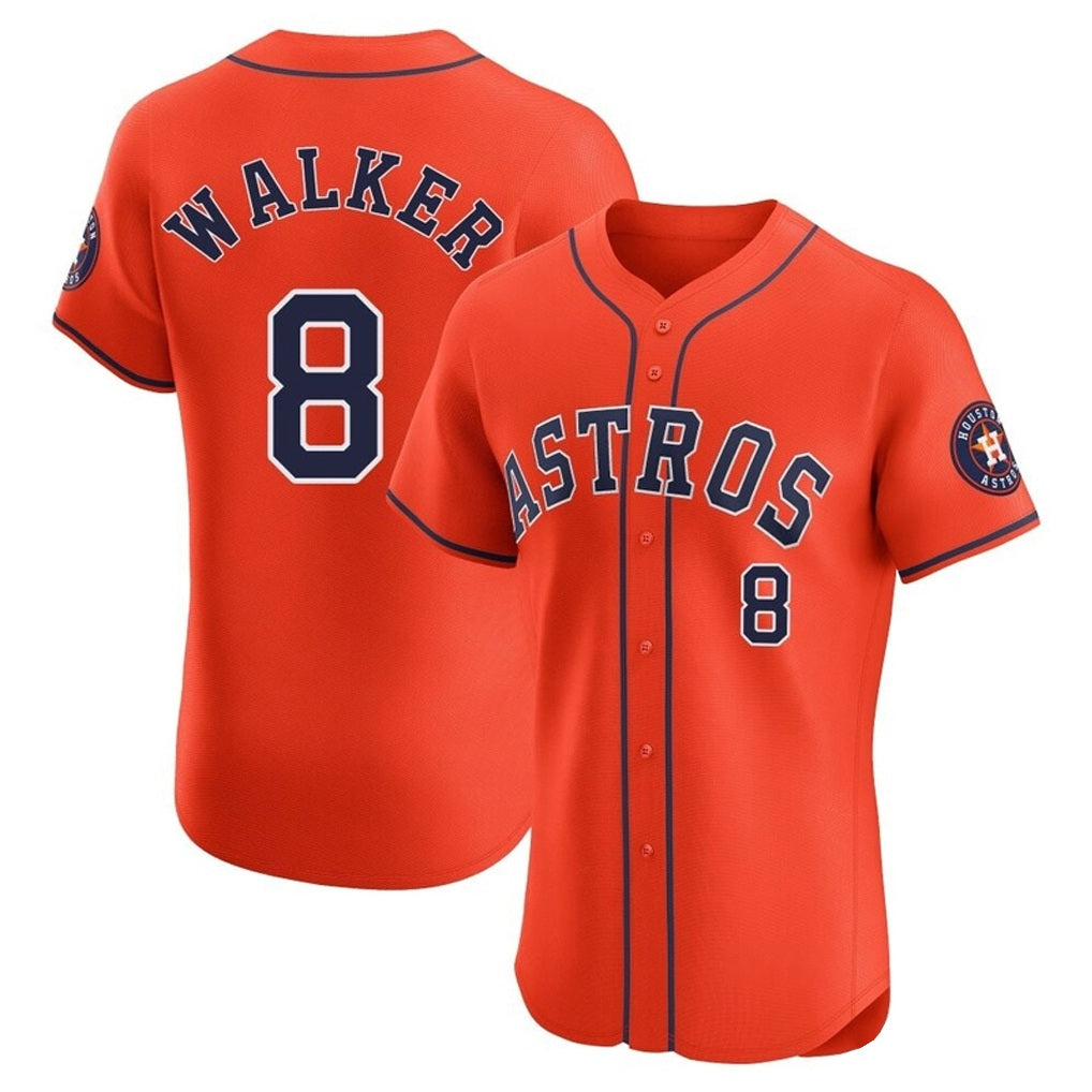 Houston Astros #8 Christian Walker Player Orange KLUNKIM Home Limited Elite Stitched Jerseys