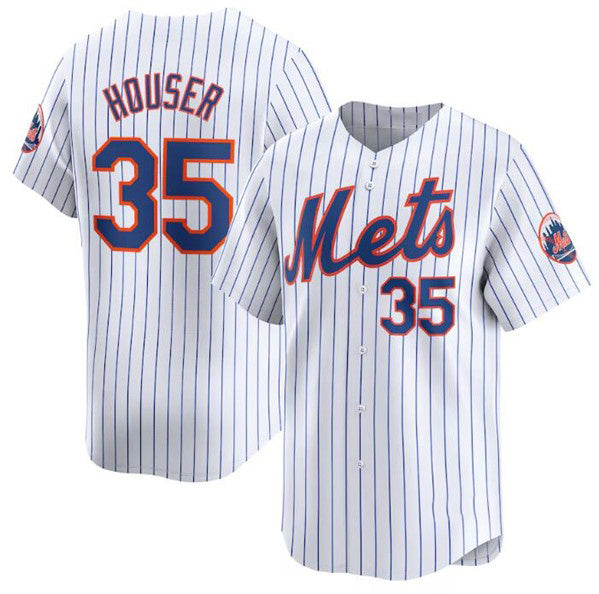 New York Mets #35 Adrian Houser White KLUNKIM 2024 Home Limited Stitched Jersey