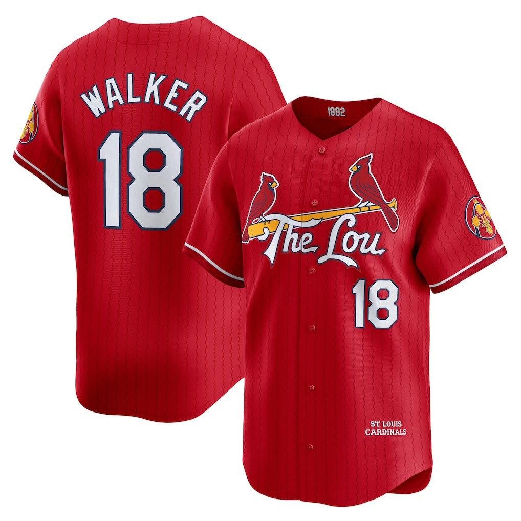 St. Louis Cardinals #18 Jordan Walker Red KLUNKIM City Connect Limited Player Jersey