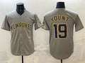 Milwaukee Brewers #19 Robin Yount Grey KLUNKIM Home Limited Stitched Jersey