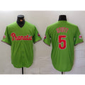 Philadelphia Phillies #5 Bryson Stott Green KLUNKIM With Patch Stitched Cool Base Jersey