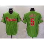 Philadelphia Phillies #5 Bryson Stott Green KLUNKIM With Patch Stitched Cool Base Jersey