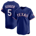 Texas Rangers #5 Corey Seager Royal KLUNKIM Alternate 2 Limited Jersey
