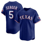 Texas Rangers #5 Corey Seager Royal KLUNKIM Alternate 2 Limited Jersey