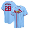 St. Louis Cardinals #28 Nolan Arenado Light Blue KLUNKIM Alternate Official Replica Player Jersey