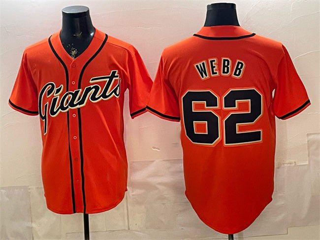 San Francisco Giants #62 Logan Webb Orange KLUNKIM Cool Base Stitched Jersey