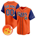 Custom Tampa Bay Rays x Dragon Ball Royal Orange KLUNKIM Vapor Premier Limited Jersey - All Stitched