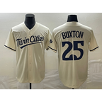 Minnesota Twins #25 Byron Buxton 2023 Cream KLUNKIM Cool Base Stitched Jersey