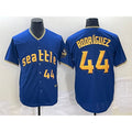 Seattle Mariners #44 Julio Rodriguez Number Blue KLUNKIM 2023 City Connect Cool Base Stitched Jersey