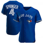 Toronto Blue Jays #4 George Springer Royal KLUNKIM Flex Base Stitched Jersey